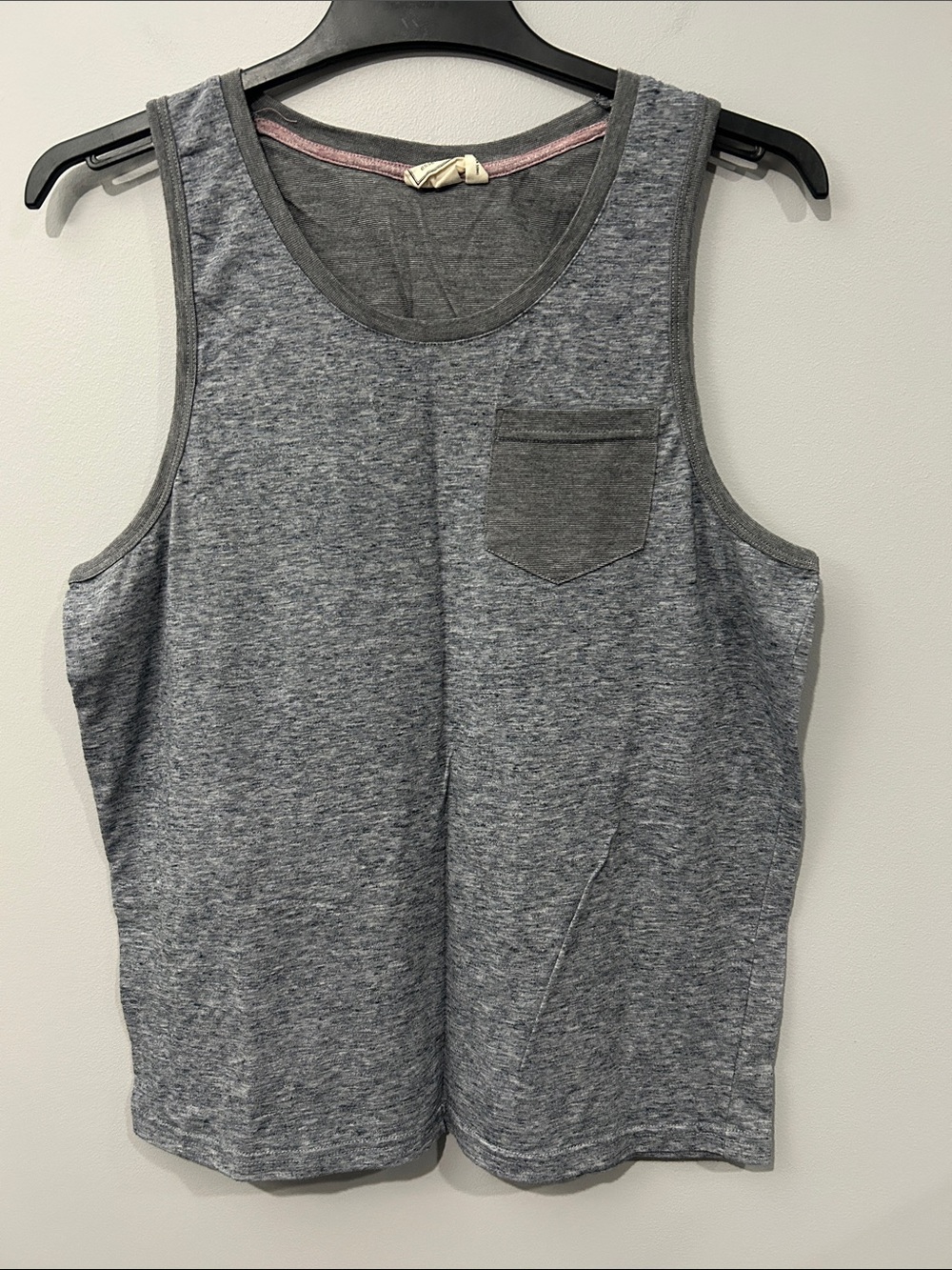 Men’s Grey Sleeveless Pocket Tank Top